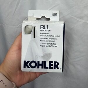 Kohler NEW Rill Robe Single Hook in the‎ Vibrant Polished Nickel R28012-SN